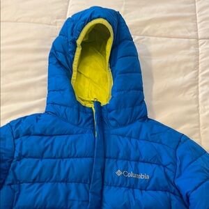 Columbia Boys Blue Jacket with Yellow Lining